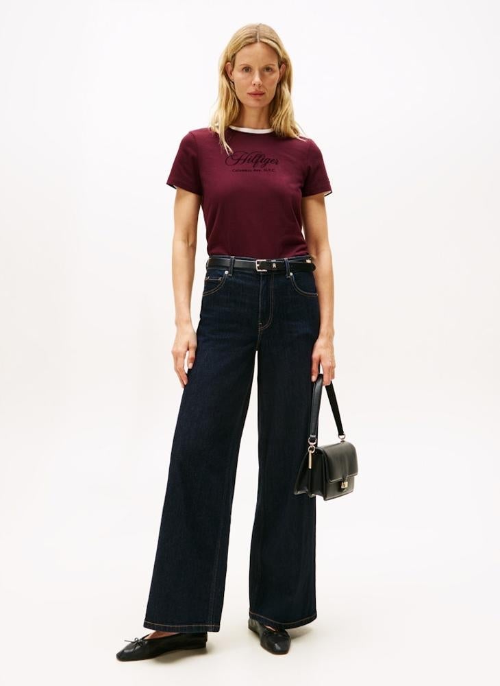 تومي هيلفيغر تيشيرت بياقة دائرية مزين برسمة - Image 4